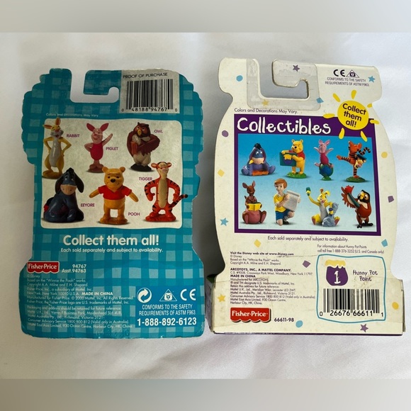 1999-2000 Fisher Price Winnie the Pooh Collectables Tigger & Eeyore - Picture 4 of 4